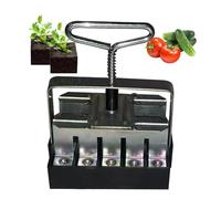 Herramienta Manual para Bloques de Suelo - Mango Circular Manual de Metal de 20 Celdas - para Invernadero, Jardín, , Macizo de Flores, Balcón, Patio, Patio Trasero - Bloqueador de Exteriores para Semi