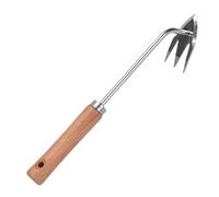Herramienta Manual para Eliminar Malas Hierbas | Arrancador de Malezas con 3 Púas | Mango Ergonómico Resistente con 3 Dientes para Huerto Jardín Flores y Granja en Exteriores