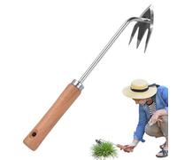 Herramienta Manual para Eliminar Malas Hierbas - Extractor de Malezas Manual,Mango Ergonómico Resistente con 3 Dientes para Huerto Jardín Flores y Granja en Exteriores