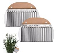 Herramienta manual para esparcir musgo | 2 x Enfermedades de acero inoxidable, suministros de jardín para adoquines, terraza, pasarela