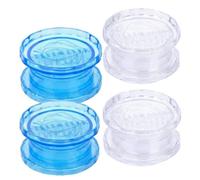 Herramienta Manual Transparente for Picar Ajo Y Jengibre, Trituradora Y Molinillo De Ajo Compacto Transparente for Jengibre, Hierbas, Cebolla Y Nueces(White*2+Blue*2)