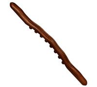 Herramienta Masaje Raspado Gua Sha Madera, Palo Masaje Relajación Todo Cuerpo, Herramienta Masaje Gua Sha Madera Carbonizada, for Aliviar Dolor Anticelulítico Pierna Trasera(Dark color(8 beads))