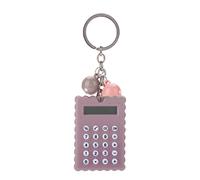 Herramienta matemática de moda, llavero con un lindo diseño de galletas, mini calculadora de colores pastel, suave y cómoda, portátil para un
