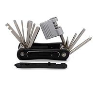 FISCHER 50405 - Herramienta multifunción para bicicleta eléctrica, 15 piezas, multiherramienta, herramientas para bicicletas eléctricas, juego de reparación, juego de herramientas, color negro