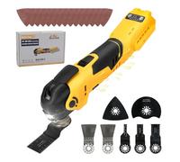 Herramienta multifunción inalámbrica, compatible con batería Dewalt 18V, herramienta oscilante sin escobillas, 5 salidas de aire ajustables, 20 accesorios para cortar, lijar, pulir (sin batería)