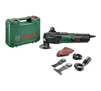 Bosch Herramienta multifuncional PMF 350 CES (3 hojas de sierra, placa lijadora, 6 hojas de lija, maletín de transporte, 350 vatios, para accesorios Starlock y StarlockPlus)