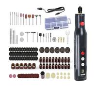 Herramienta Multifuncional, Mini Amoladora Eléctrica Inalámbrica de Herramienta Rotativa con 155 Accesorios Mini Máquina de Grabado con 5 Velocidades y Luz LED para Taladrar Grabar Pulir Esmerilar