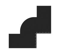 Herramienta multifuncional para crear líneas de cabello y barba, con plantillas de medición precisas para barberos profesionales