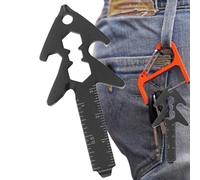 Herramienta Multiusos de Bolsillo | 8 en 1 Destornillador Regla Llave Multifunción - Accesorio Manual Portátil Robusto para Acampada Senderismo Pesca Supervivencia al Aire Libre