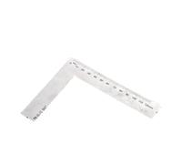 Herramienta multiusos de calibre en ángulo, diseño de acero inoxidable resistente al óxido, ligera para dibujo técnico, construcción, manualidades, regla en ángulo de acero inoxidable