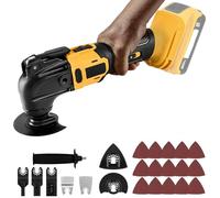 Herramienta Oscilante para Dewalt batería 20 V, herramienta oscilante multifuncional sin escobillas con 6 velocidades con 23 accesorios para cortar, tallar, lijar y taladrar, sin batería