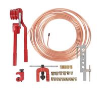 Herramienta Para Abocardar Líneas De Frenos - Conjunto De Proceso Para Tubería Metálica | Herramienta de Abocardar Cortar Doblar Tubería de 5mm para Reparación Automóvil Refrigeración Mantenimiento Fr