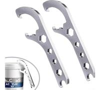 Herramienta para abrir latas de pintura y tapa de cubo de alta resistencia hecha de hierro resistente para uso doméstico e industrial (plata, 2 piezas)