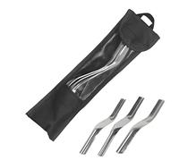 Herramienta para acabado de juntas, 3 piezas de acero inoxidable con aplicador de doble cabeza | Kit de precisión para sellado | Ideal para baño, cocina, baño, ducha, baño