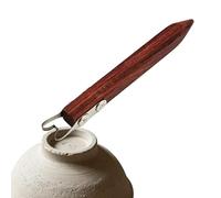 Herramienta Para Aro De Pie Cerámico,Tallador Raspador Moldeador Con Mango De Madera,Herramienta De Recorte De Cerámica Para Arcilla - Para Tornear Formar Cortar Lijar Y Esmaltar Cuencos Tazas Jarrone