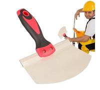 Herramienta para benna: paleta de acero inoxidable, cubo curvado en herramienta manual portátil de acero inoxidable con mango para la eliminación de estuco y mortero, raspador