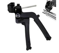 Herramienta para bridas con cremallera de acero inoxidable de 8 pulgadas | Herramienta de corte y ajuste de bridas para cables con bloqueo automático, para cerca de cadena, gallinero, tubo de escape