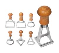 Herramienta para cortar albóndigas, 11 x 6,8 x 6,8 cm, rueda de de madera de aleación de aluminio, cortador de multifuncional para pasta, ravioli, ayuda de cocina, guía de corte preciso