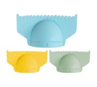 Herramienta para costuras y bloqueo de bordes | Herramienta de costura bordes 3/4 mm | Regla de silicona con guía para pulgar 3 piezas herramienta medida