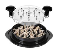 Herramienta para desmenuzar pollos con giro, desmenuzador de carne con asas y base antideslizante, desmenuzador