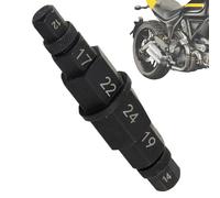 Herramienta para eje de moto 12-24 mm - Toma para eje hexagonal de acero al carbono er la extracción del perno de la rueda delantera y de la tuerca 'ásse, herramienta de reparación universal per