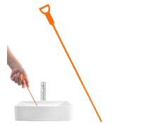Herramienta para eliminar obstrucciones de pelo para fregadero, gancho flexible de limpieza de drenaje, clítoris naranja 20, práctico limpiador de alcantarillado para fregadero, suelo, desagües de