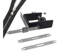 Herramienta Para Enhebrar Cremalleras - Fijador De Tope De Cremalleras De Acero Inoxidable, Deslizadores De Plantilla De Cabezal De Cremallera De Doble Extremo, Herramientas Para Tirar De Cremallera