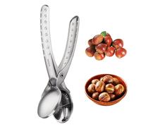 Herramienta para galletas de castañas, pinzas de acero inoxidable, herramienta de galletas de nueces de nogal, abridor de nueces multifuncional, alicates abridor de nueces, castaño, abridor de frutas