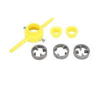 Herramienta para hacer roscas de PVC, juego de troqueles redondos NPT de tubería FVC, herramienta manual de plomería para roscadora de tuberías