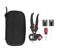 Herramienta para Injertos de Jardín Set Profesional, Tijeras y Cortadores ABS Negros - Corte Preciso Mejor Supervivencia, Kit Completo con Bolsa para Jardineros (negra)