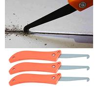 Herramienta para Juntas de Azulejos de 3 Piezas, Rascador Juntas Azulejos, Limpia Juntas Azulejos, Herramienta de Extracción de Lechada Duradera Plegable de Color Naranja para Una Apertura Limpia
