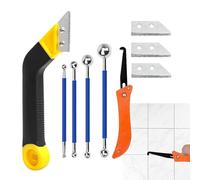 Herramienta para Lechada | Kit De Acabado Para Sellador - Con 3 Cuchillas De Repuesto Para Eliminar Lechada De Azulejos | para Cocina Baño Ducha Suelo Pared Reforma del Hogar Limpieza y Colocación de