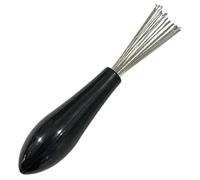 Herramienta Para Limpiador De Cepillos De Cabello, Limpiador De Peine Con Alambre Metal Y Manija De Madera, Cepillo Para El Y Limpiador de Cepillos Eliminación Del Polvo Del Cabello, Salón Y Uso