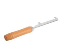 Herramienta para Limpiar Ranuras de Trastes Hoja Dentada Doble | Limpia Ranuras sin Rayar Diapasón, Compatible Guitarras Acústicas, Hoja Metálica Afilada y Mango Plata