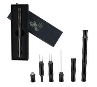 Herramienta para mejorar el consumo de cigarros, aguja de fijación de cigarros y perforador 3 en 1. El perforador para todos los puros es un accesorio práctico y esencial para los amantes de los puros