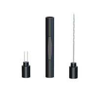 Herramienta para mejorar la extracción de puros de aleación de aluminio Linkidea, 2 en 1, punzón para puros, herramienta para extraer puros con aguja doble, punzón afilado para regalo (Negro)