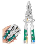 Herramienta para Pelar Cables,Alicates Pelacables - Probador de Voltaje Multifuncional Plegable para Reparaciones de Precisión, Mejora del Hogar, Trabajo de Electricista, Crimpado,