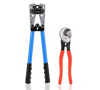 Herramienta para prensar terminales de cable de batería de AWG 8-1/0 con cortador de cable