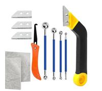 Herramienta Para Quitar Lechada | Kit de Eliminación de Masilla y Reparación de Juntas,Con 3 Cuchillas De Repuesto Para Raspador De Lechada | para Cocina Baño Ducha Suelo Pared Reforma del Hogar Limpi