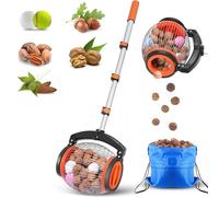 Herramienta para recolectar nueces, ajustable, ligera, manual para frutos secos y frutas, coleccionista multifuncional de cosecha de jardín