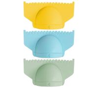 Herramienta para tejer con cerradura de bordes, aguja de 3/4 mm con guía para pulgar, regla de silicona para costura multifunción para máquinas curvadas