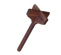 Herramienta para triturar carne molida - Trituradora manual de alimentos para una mezcla suave | Mango de madera maciza con cabezal de múltiples hojas, utensilio que no raya para utensilios de cocina,