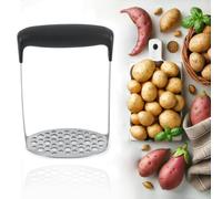 Herramienta para Triturar Patatas, Machacador de Patatas, Patatas Machucador, para Patata, Boniato, con Mango Antideslizante, Horizontal Amplio y Ergonómico