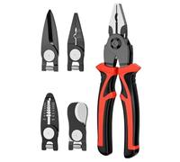 Herramienta pelacables, pinzas para cargas pesadas,Pinza para destornillador de reparación | Pinza de herramientas manuales de acero multifuncional intercambiable para trabajos pesados para crimpar
