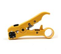 Herramienta pelacables universal para TV plana o redonda, UTP, Cat5, Cat6, herramienta de pelado coaxial (amarillo)