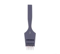 Herramienta perforadora de cuero con punta reemplazable - Hierro redondo de acero para puntada de sillín - espaciado de 3 mm a 4 mm - Kit de manualidades (3 mm 5 dientes)