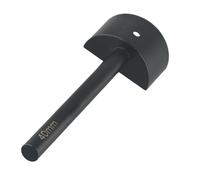 Herramienta perforadora de cuero semicircular de acero con junta de goma para manualidades, carteras, paquetes de tarjetas y cinturones, adecuada para uso profesional y principiante (40 mm)