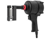 Herramienta perforadora de metal - Cabezal de abrazadera giratorio de 360°, márgenes ajustables y presión para un uso eficiente en fábrica y oficina