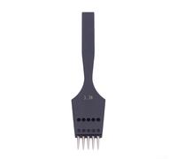 Herramienta perforadora redonda para manualidades de cuero, punta de acero reemplazable con varias opciones de agujeros para costura creativa (3,38 mm, 5 dientes)