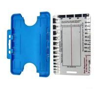 Herramienta portátil de medición de calibrador de ECG de 7 pasos para interpretación de ECG, regla ABS transparente con tarjetero de PVC, evaluación del eje del ritmo cardíaco (regla + tarjetero)